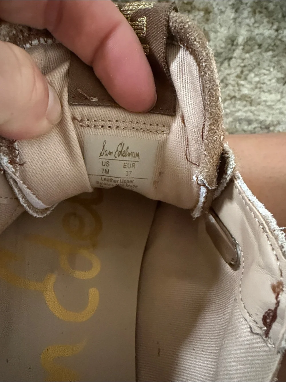 Sam Edelman suede upper
